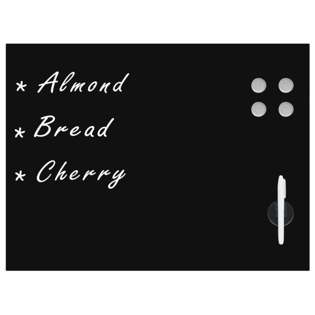 Wall Mounted Magnetic Blackboard Glass 80x60 Cm Image 2