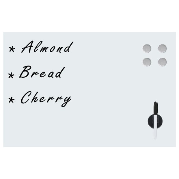 Wall Mounted Magnetic Whiteboard Glass 60x40 Cm Image 2