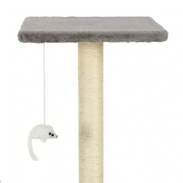 Cat Tree With Sisal Scratching Posts 95 Cm Grey Image 6