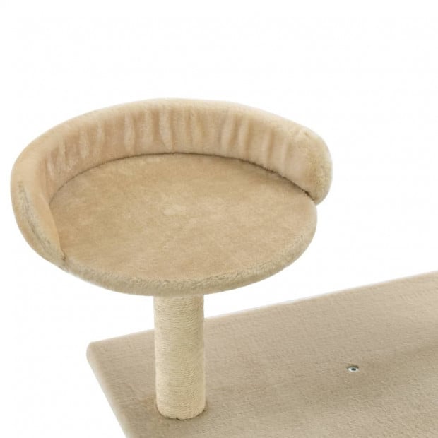 Cat Tree With Sisal Scratching Posts 95 Cm Beige Image 5