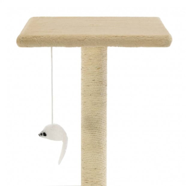 Cat Tree With Sisal Scratching Posts 95 Cm Beige Image 6