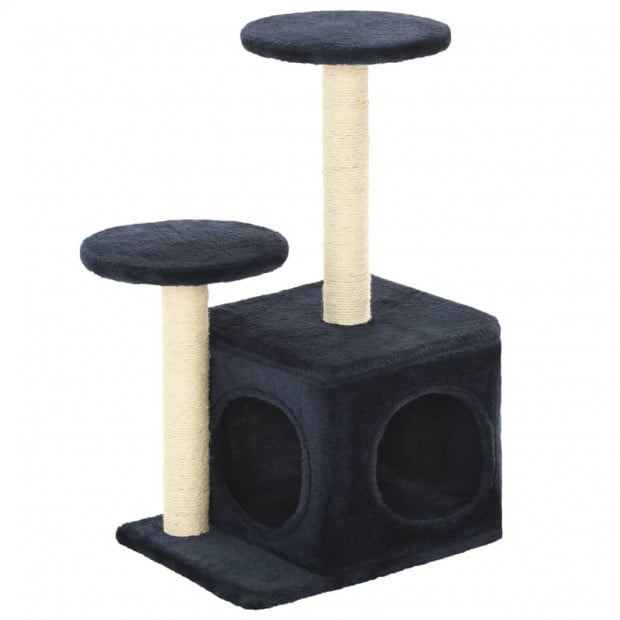 Cat Tree With Sisal Scratching Posts 60 Cm Dark Blue Image 2
