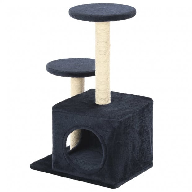 Cat Tree With Sisal Scratching Posts 60 Cm Dark Blue Image 3