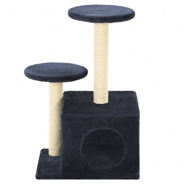 Cat Tree With Sisal Scratching Posts 60 Cm Dark Blue Image 4