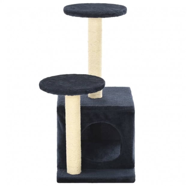 Cat Tree With Sisal Scratching Posts 60 Cm Dark Blue Image 5