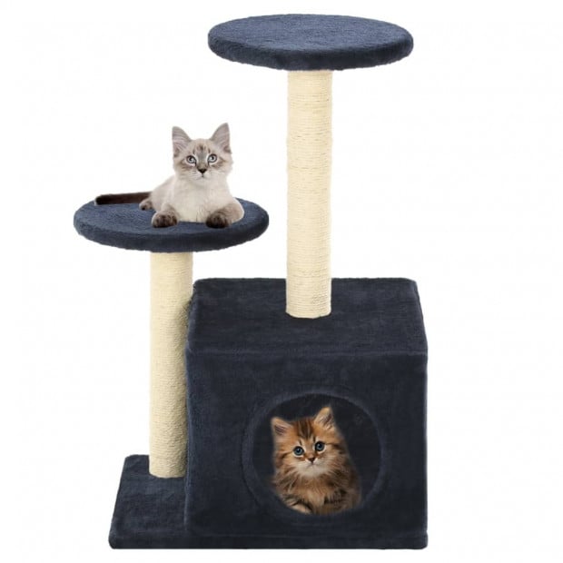Cat Tree With Sisal Scratching Posts 60 Cm Dark Blue