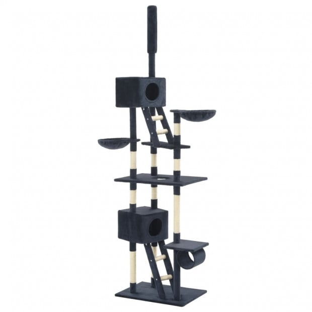 Cat Tree With Sisal Scratching Posts 230-260 Cm Dark Blue Image 2