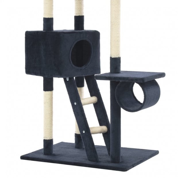 Cat Tree With Sisal Scratching Posts 230-260 Cm Dark Blue Image 5