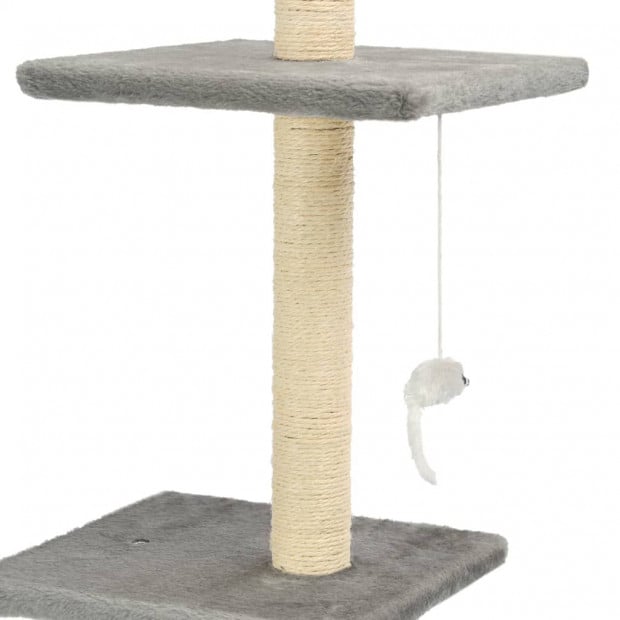 Cat Tree With Sisal Scratching Posts 260 Cm Grey Image 4