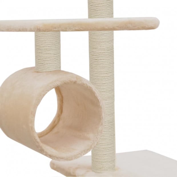 Cat Tree With Sisal Scratching Posts 260 Cm Beige Image 5