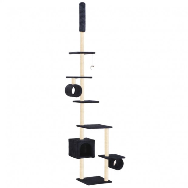 Cat Tree With Sisal Scratching Posts 260 Cm Dark Blue Image 2