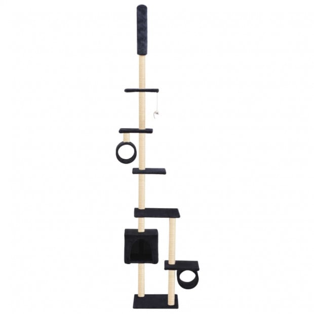Cat Tree With Sisal Scratching Posts 260 Cm Dark Blue Image 3