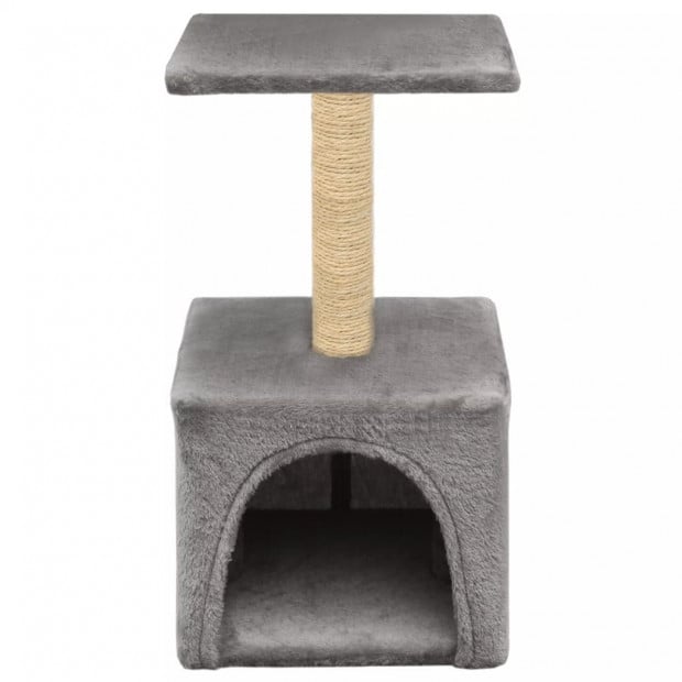 Cat Tree With Sisal Scratching Post 55 Cm Grey Image 2