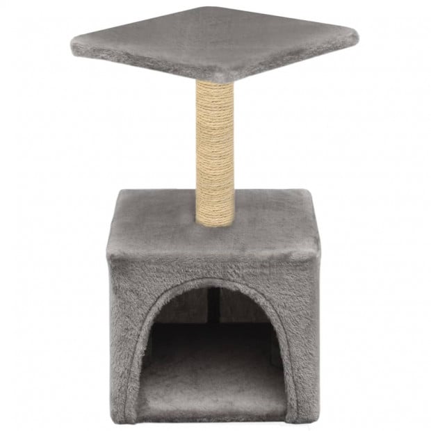 Cat Tree With Sisal Scratching Post 55 Cm Grey Image 3