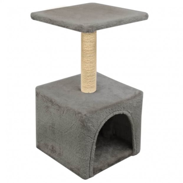 Cat Tree With Sisal Scratching Post 55 Cm Grey Image 4