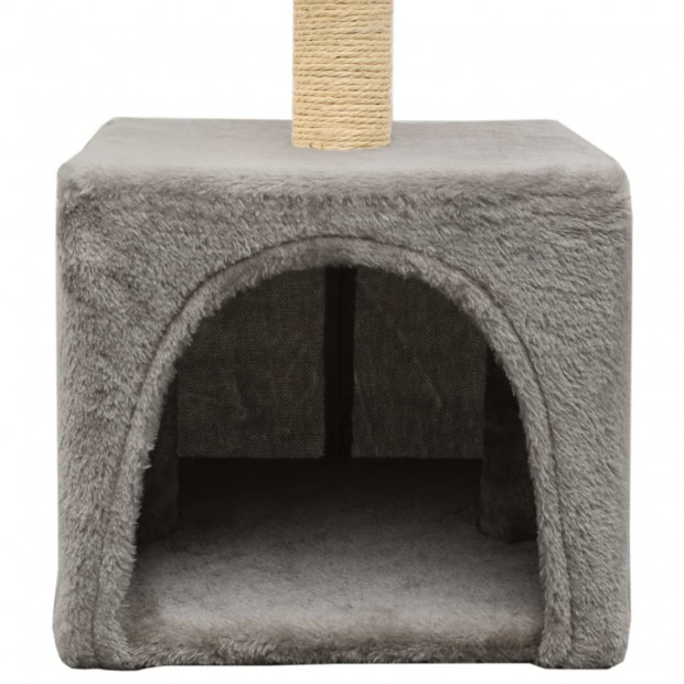 Cat Tree With Sisal Scratching Post 55 Cm Grey Image 5