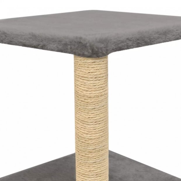 Cat Tree With Sisal Scratching Post 55 Cm Grey Image 6