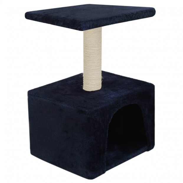 Cat Tree With Sisal Scratching Post 55 Cm Dark Blue Image 4