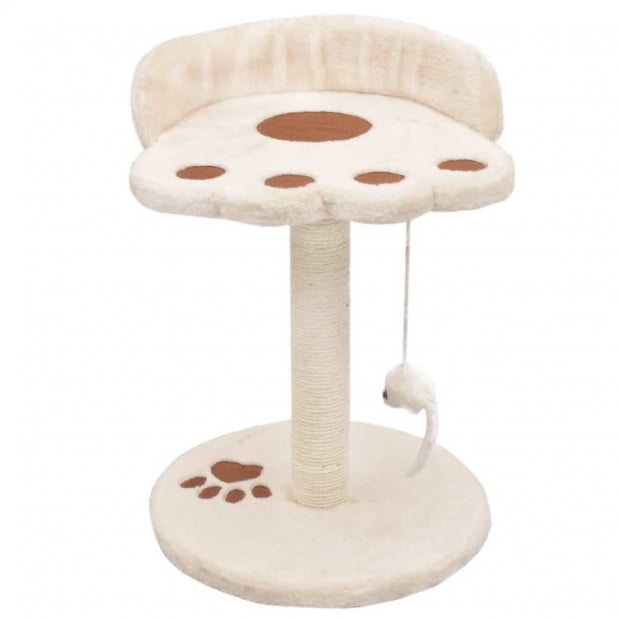 Cat Tree With Sisal Scratching Post 40 Cm Beige And Brown Image 2
