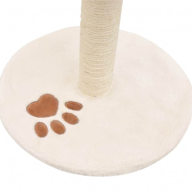 Cat Tree With Sisal Scratching Post 40 Cm Beige And Brown Image 5
