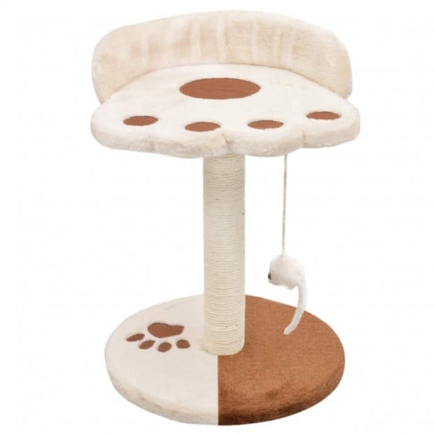 Cat Tree With Sisal Scratching Post 40 Cm Beige And Brown Image 2