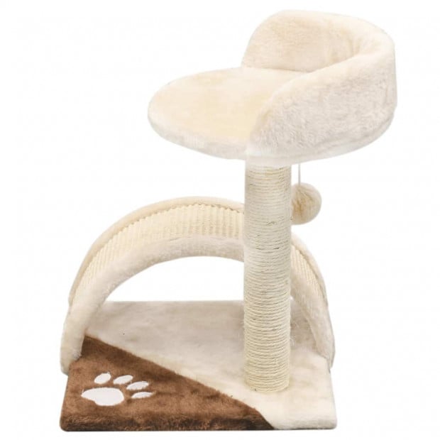 Cat Tree Sisal Scratching Post 40 Cm Beige And Brown Image 4