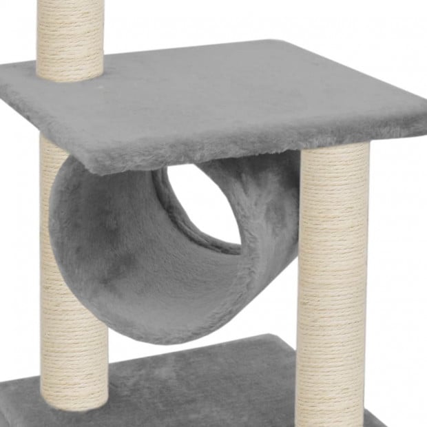 Cat Tree With Sisal Scratching Posts 65 Cm Grey Image 4