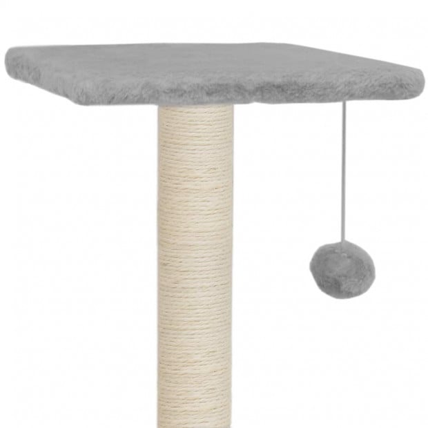 Cat Tree With Sisal Scratching Posts 65 Cm Grey Image 5
