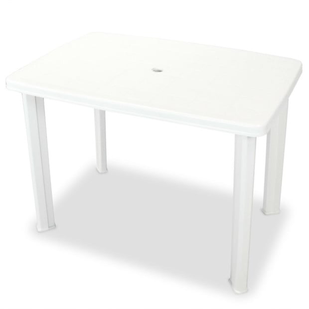 3 Piece Bistro Set Plastic White Image 3