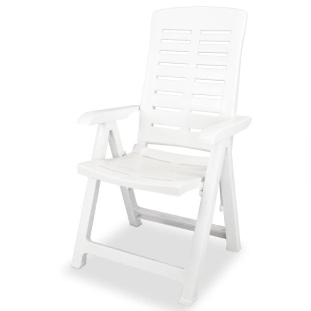 3 Piece Bistro Set Plastic White Image 6