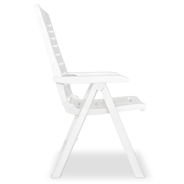3 Piece Bistro Set Plastic White Image 7