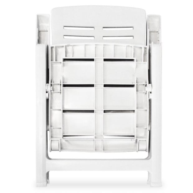 3 Piece Bistro Set Plastic White Image 8
