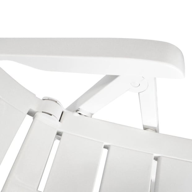 3 Piece Bistro Set Plastic White Image 9