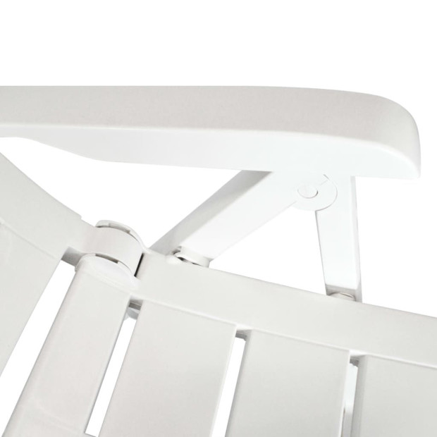 9 Piece Outdoor Dining Set Plastic White Image 8