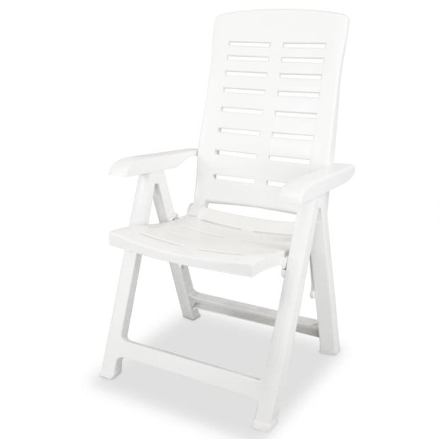 11 Piece Outdoor Dining Set Plastic White Image 5