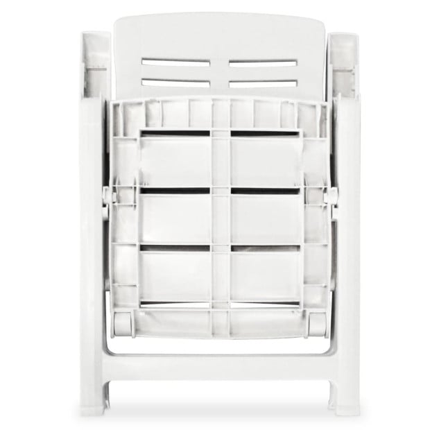 11 Piece Outdoor Dining Set Plastic White Image 7