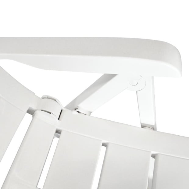 11 Piece Outdoor Dining Set Plastic White Image 8