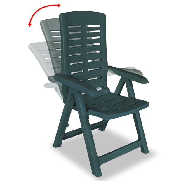 3 Piece Bistro Set Plastic Green Image 6
