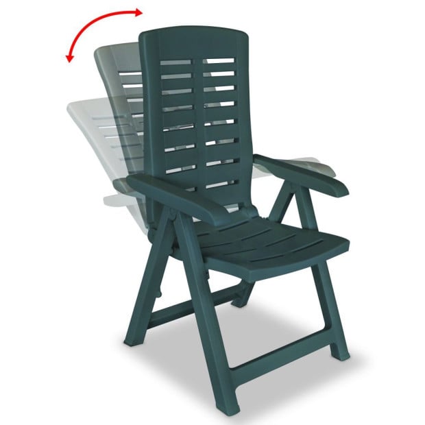 5 Piece Outdoor Dining Set Plastic Green Image 5