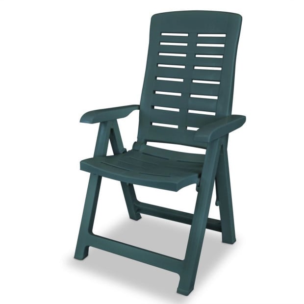5 Piece Outdoor Dining Set Plastic Green Image 6