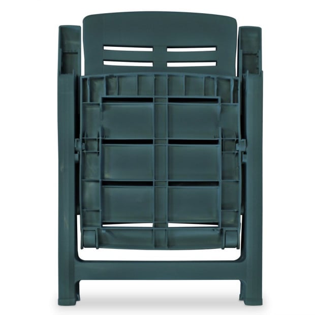 5 Piece Outdoor Dining Set Plastic Green Image 8