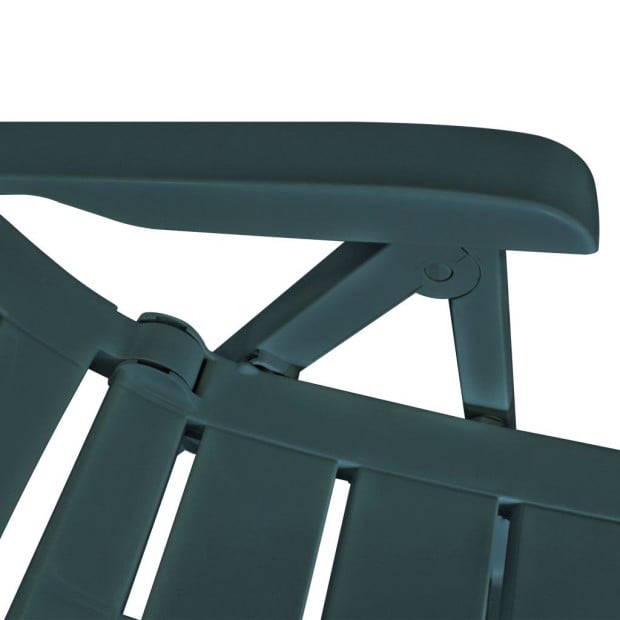 5 Piece Outdoor Dining Set Plastic Green Image 9