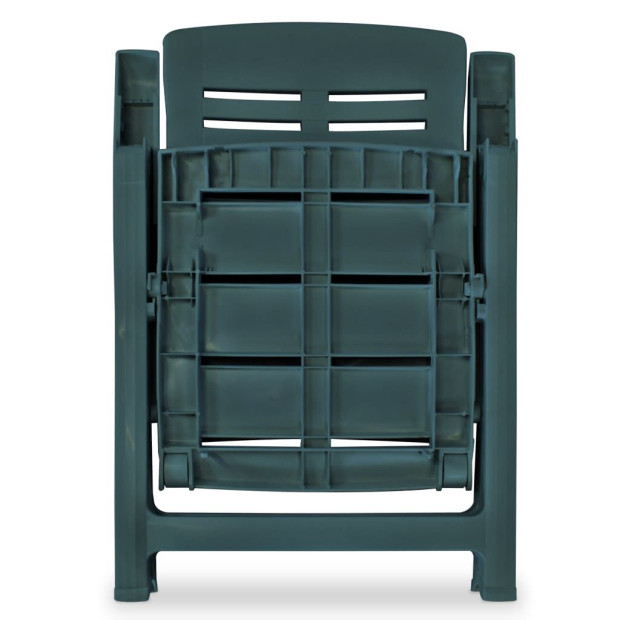 9 Piece Outdoor Dining Set Plastic Green Image 8