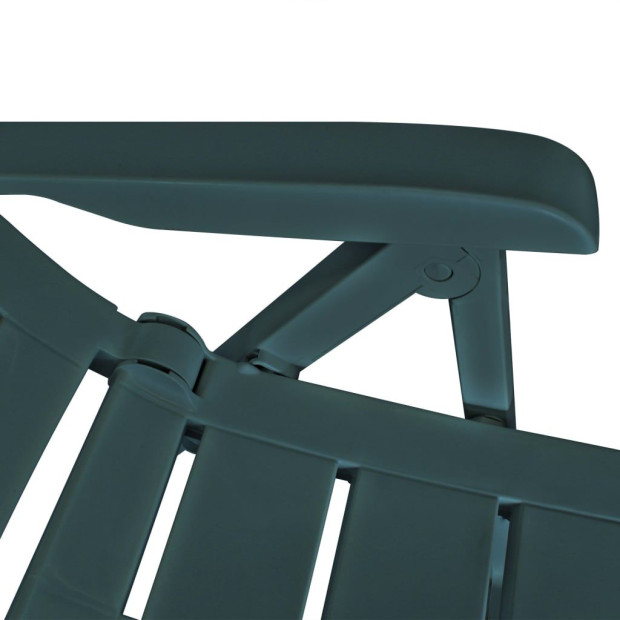 9 Piece Outdoor Dining Set Plastic Green Image 9