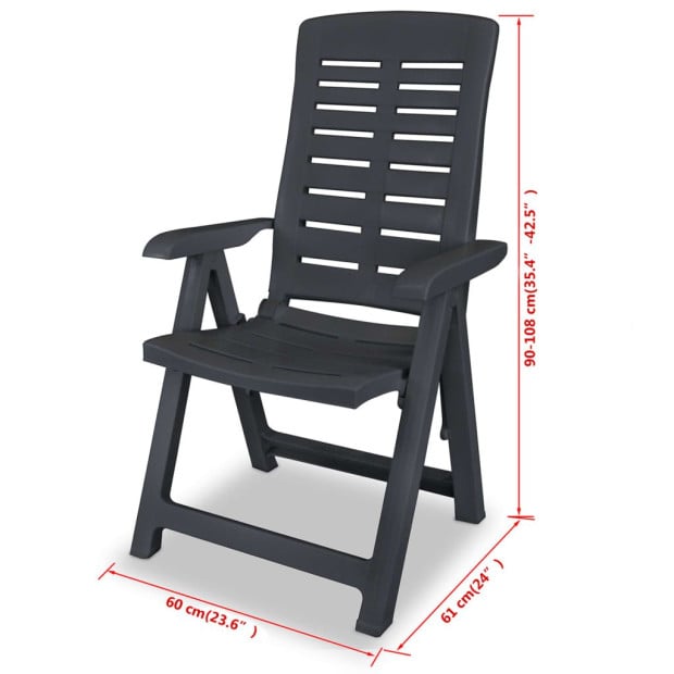 3 Piece Bistro Set Plastic Anthracite Image 11