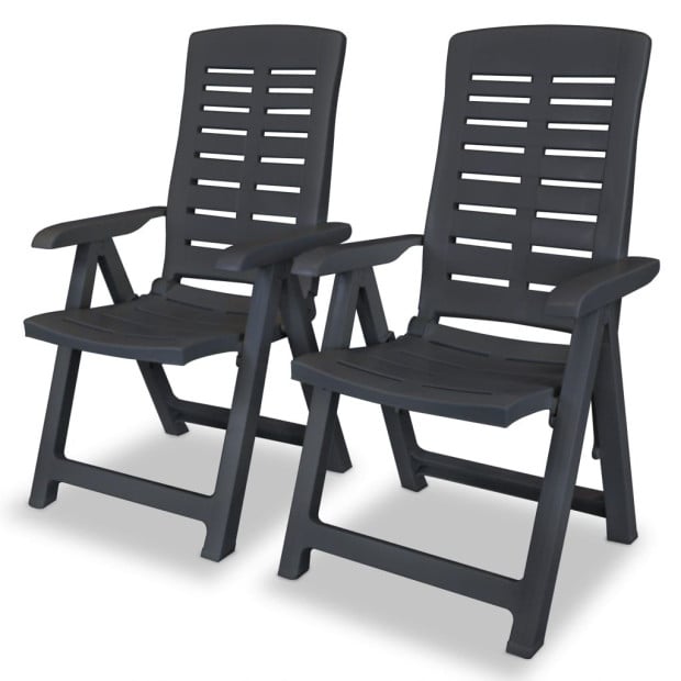 3 Piece Bistro Set Plastic Anthracite Image 5