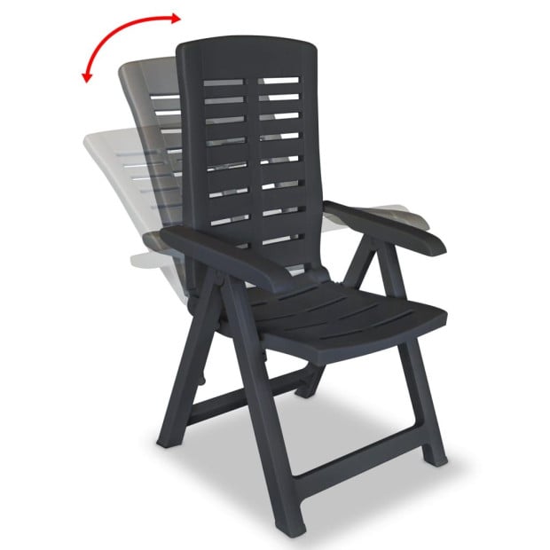 3 Piece Bistro Set Plastic Anthracite Image 6