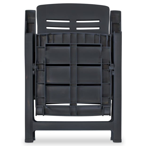 3 Piece Bistro Set Plastic Anthracite Image 9
