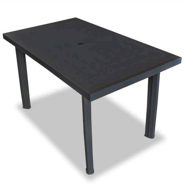 5 Piece Outdoor Dining Set Plastic Anthracite Image 3