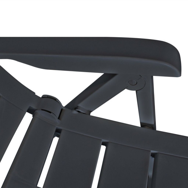 5 Piece Outdoor Dining Set Plastic Anthracite Image 9